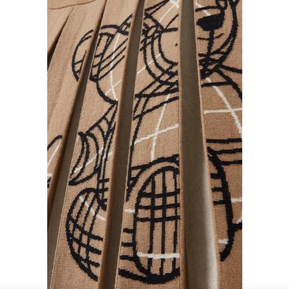 Burberry Girls Thomas Bear Avril Pleated Knit Skirt - Picture 6 of 11